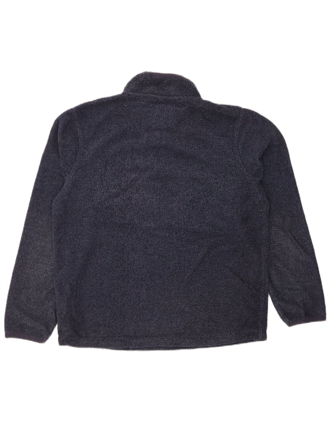 WEIRD FISH Suéter masculino com zíper e gola grande poliéster azul marinho