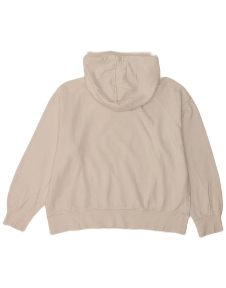 Zara Womens Oversized Hoodie Jumper Reino Unido 16 Grande Branco