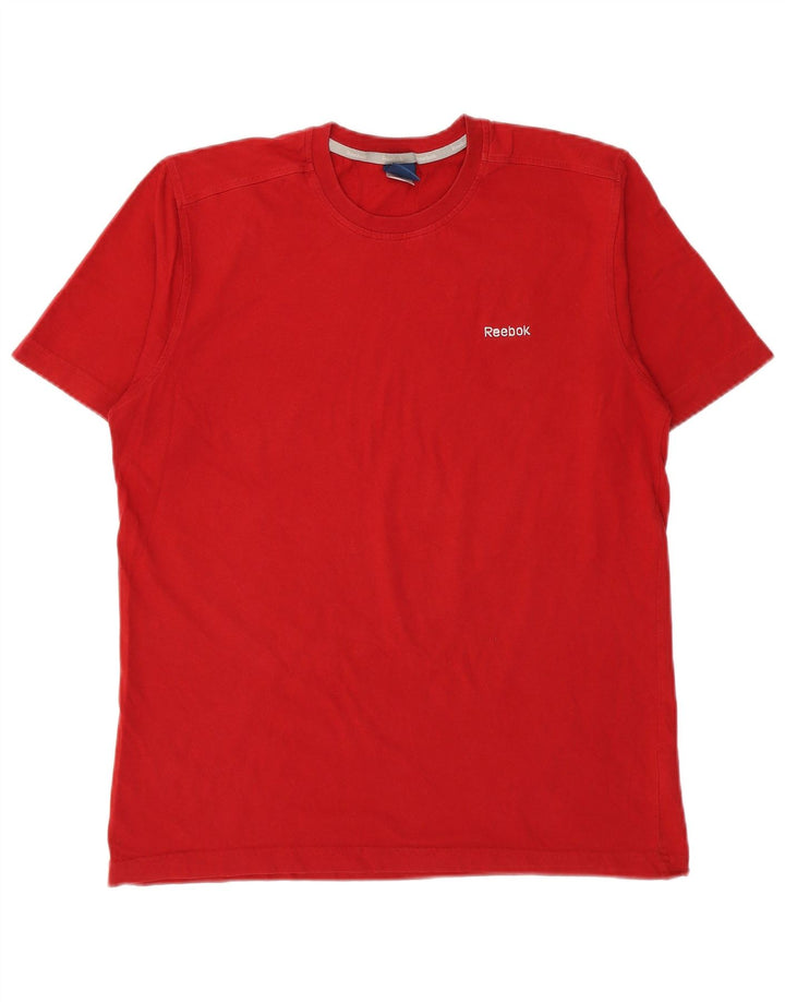 Camiseta masculina Reebok Top médio algodão vermelho