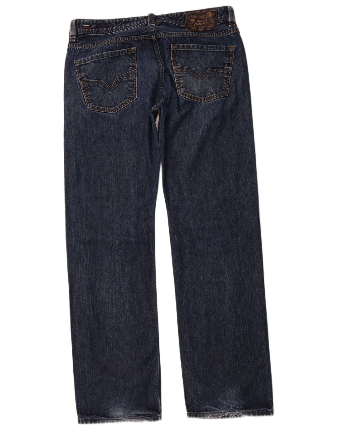 DIESEL Masculino Larkee Straight Jeans W34 L34 Azul Algodão