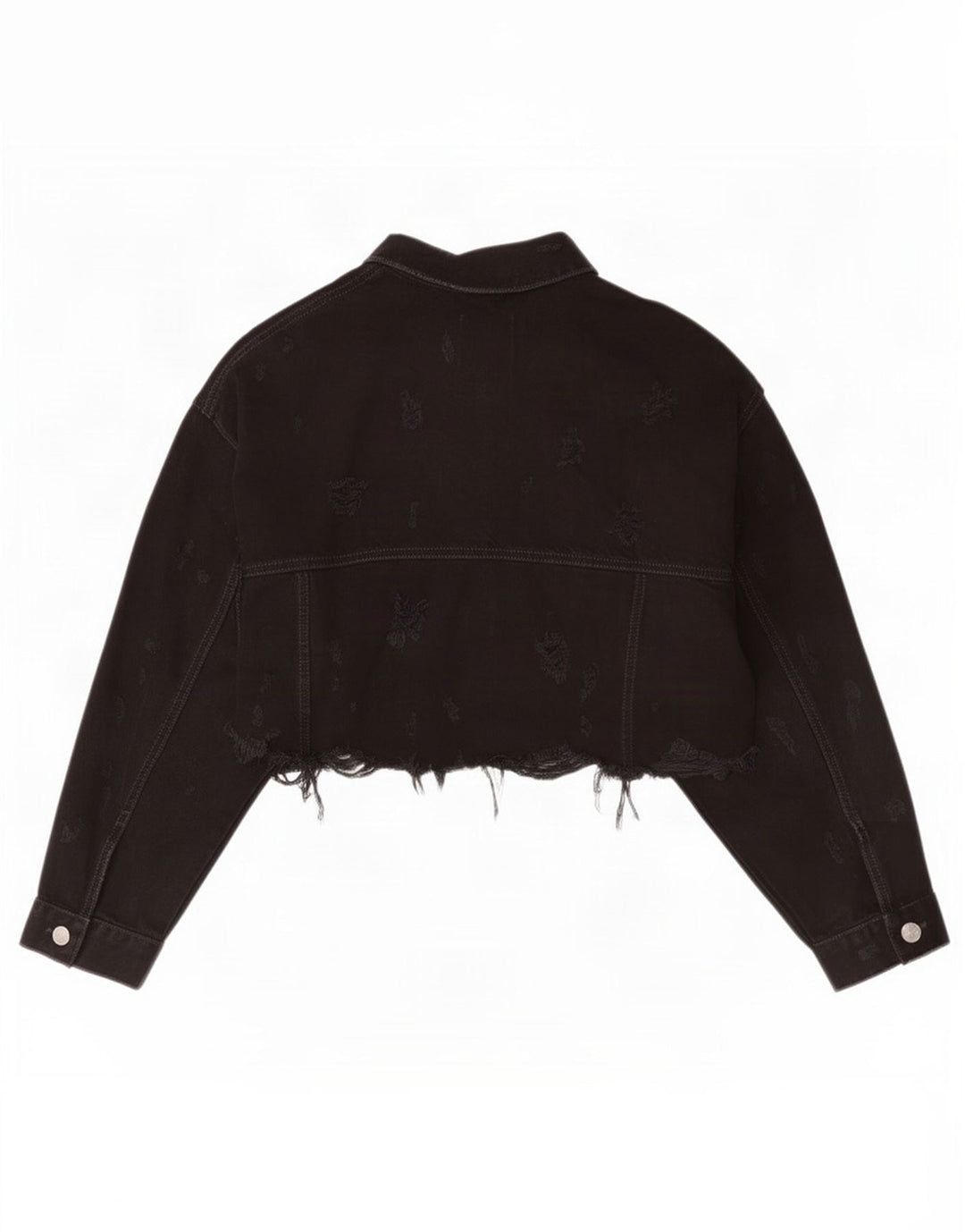 Jaqueta jeans feminina Zara UK 12 médio preto