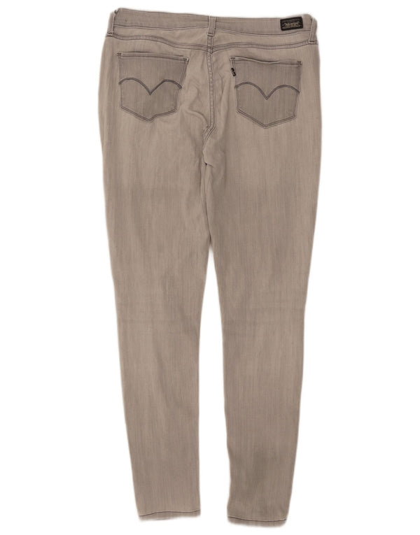 Jeans skinny feminino Levi's cintura baixa W31 L30 algodão cinza