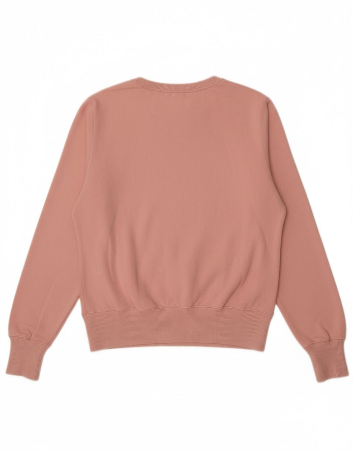 NIKE Womens Sweatshirt Jumper UK 10/12 Médio Algodão Rosa