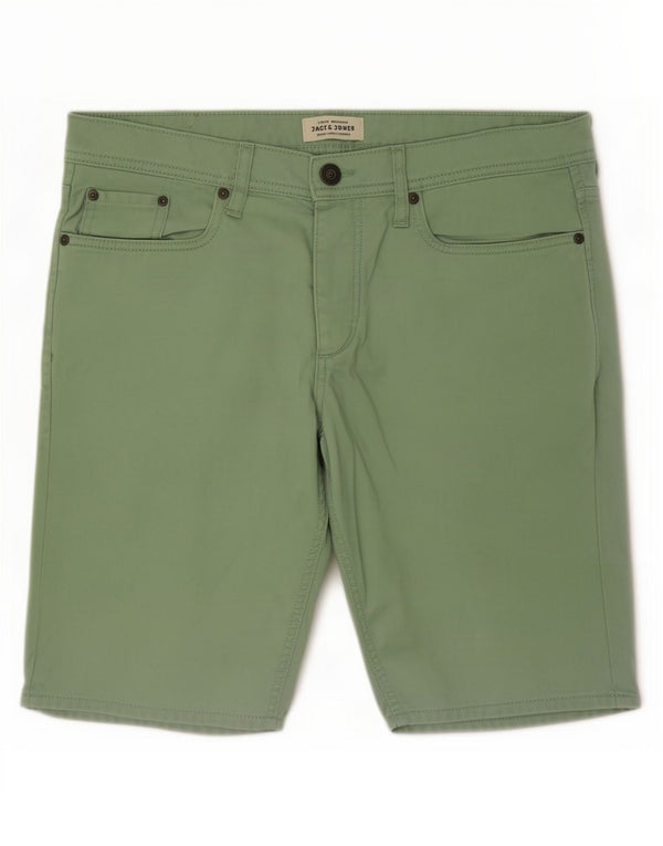 Shorts jeans masculino Jack & Jones médio W34 algodão verde