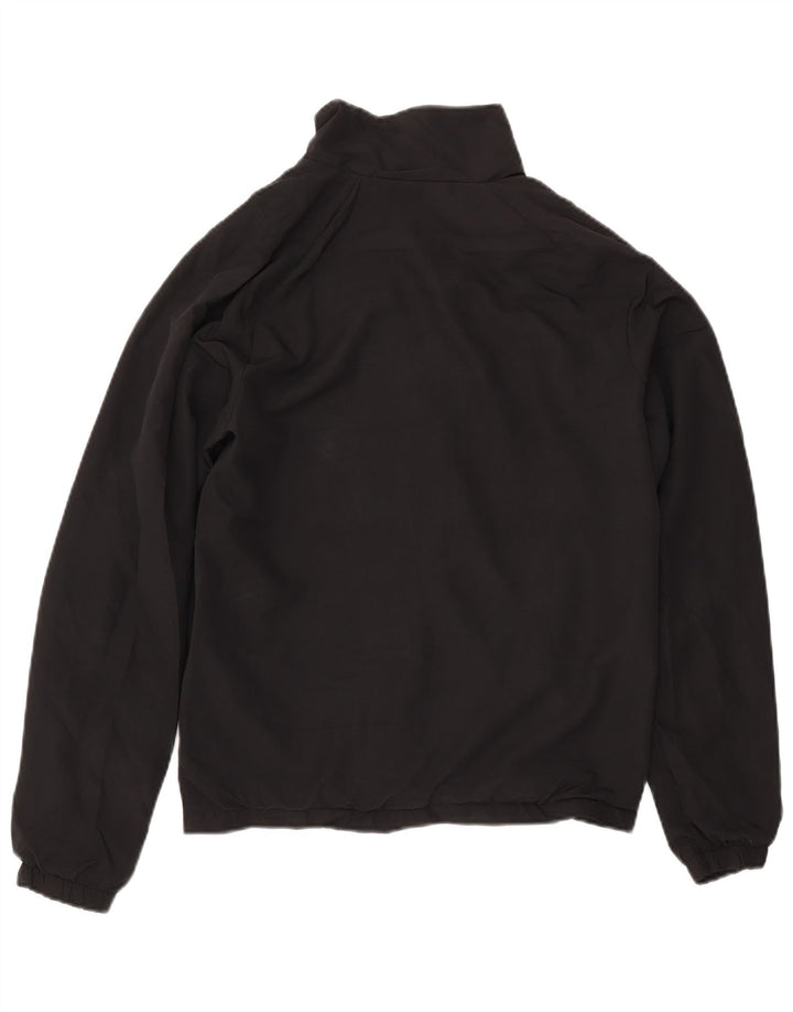 NIKE Womens Tracksuit Top Jacket UK 14 Médio Preto Poliéster