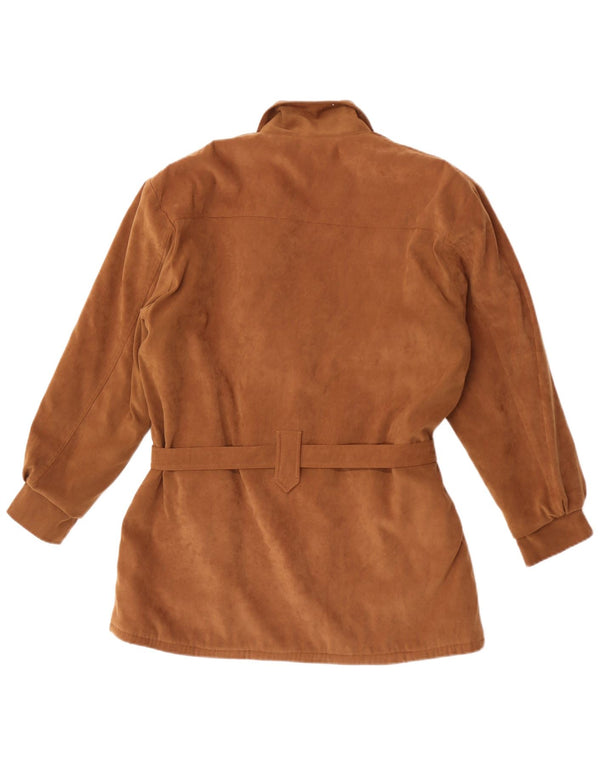 Jaqueta utilitária feminina vintage EU 42 grande marrom