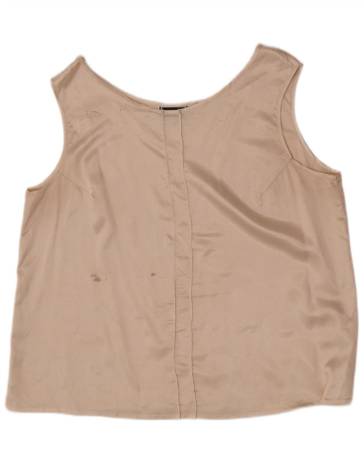 Colete feminino Luisa Spagnoli Top IT 42 2XL poliéster bege