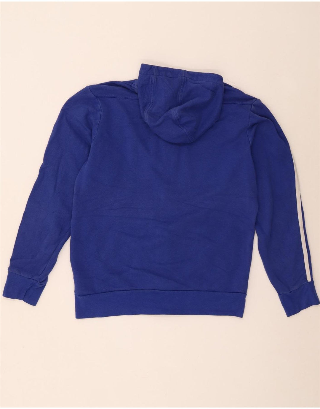 Adidas masculino zip moletom com capuz médio azul colorblock algodão