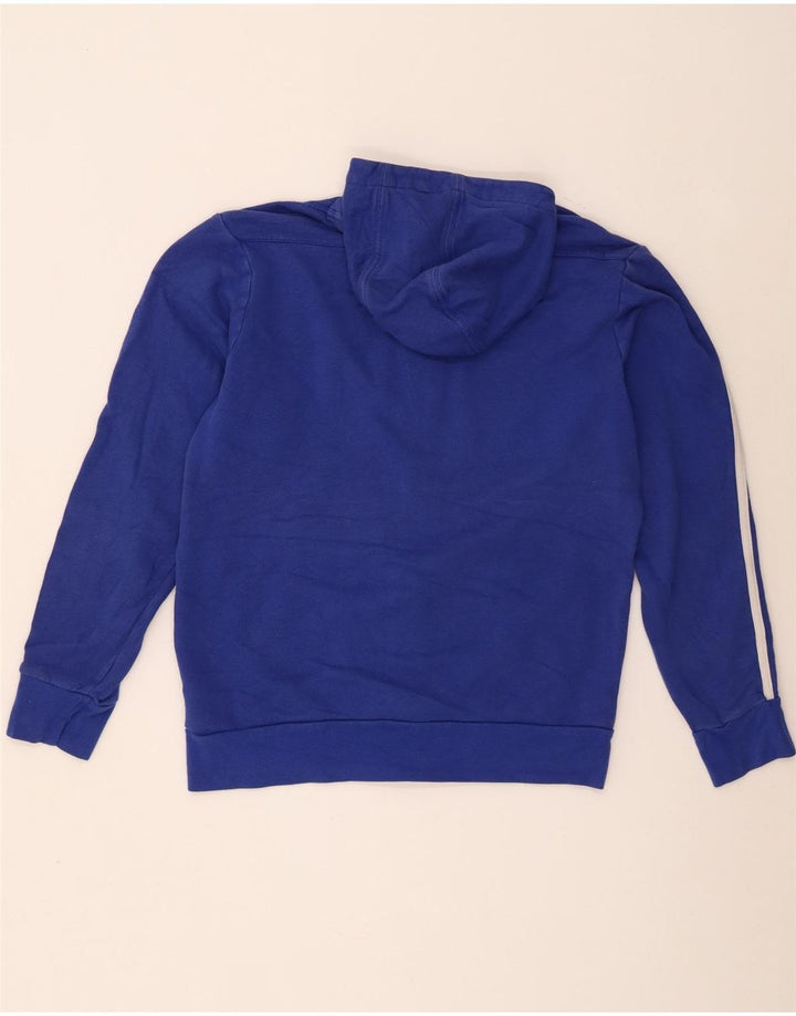 Adidas masculino zip moletom com capuz médio azul colorblock algodão