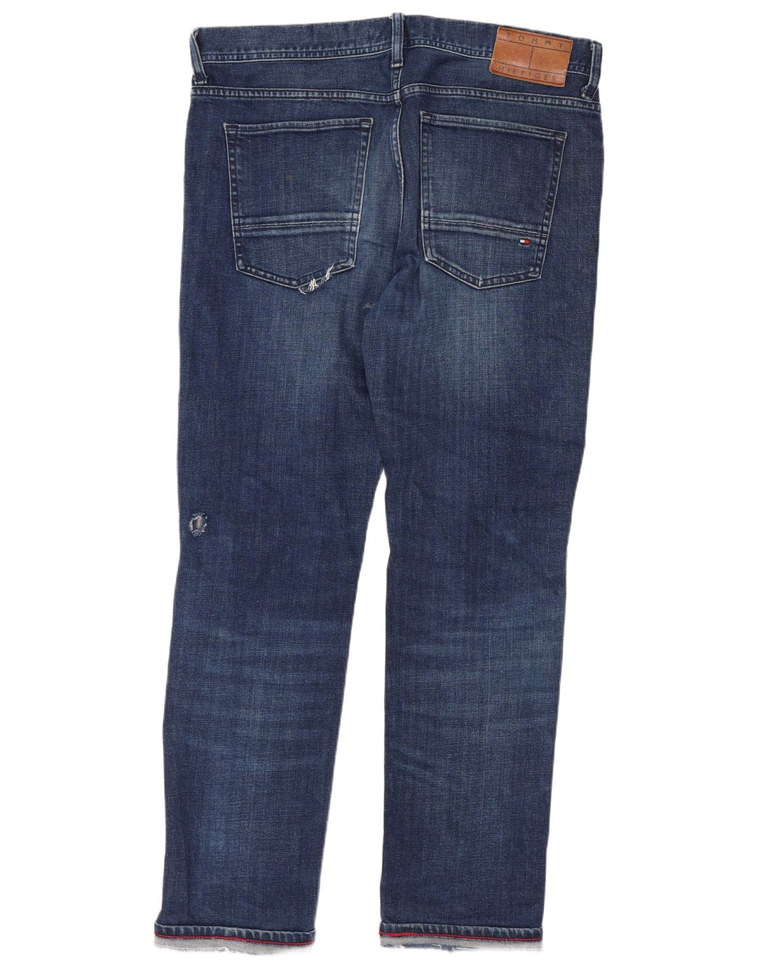 Tommy Hilfiger feminino Bleecker Slim Jeans W13 L28 Azul Algodão