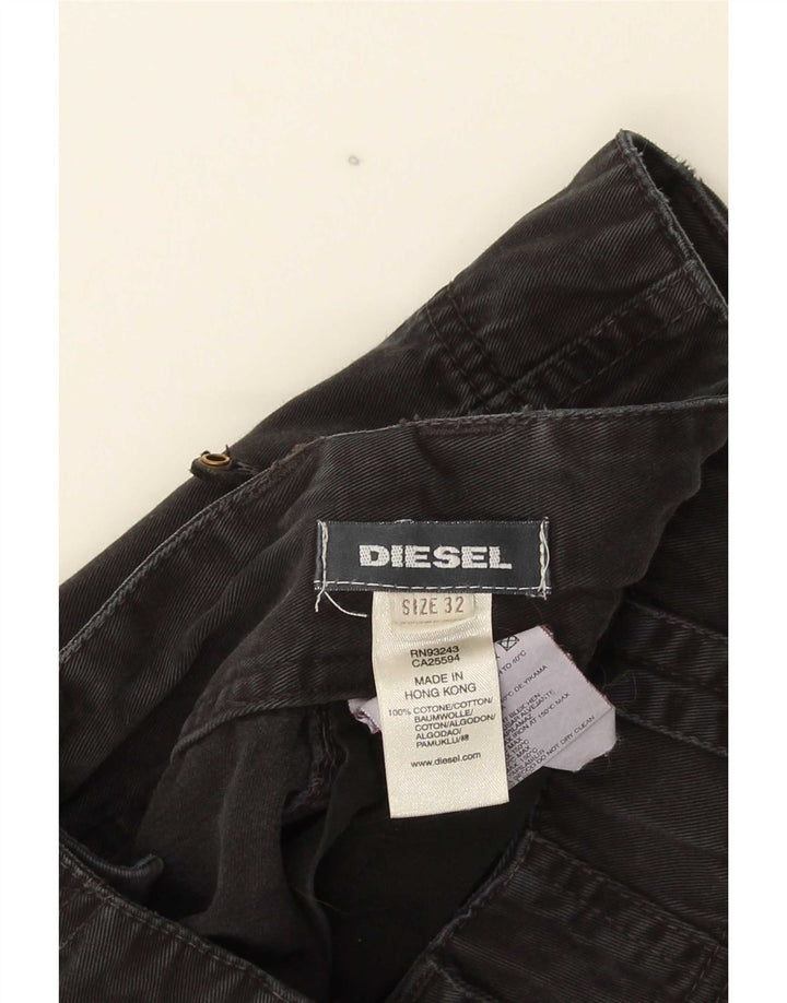 Calça cargo reta masculina Diesel W32 L30 algodão preto