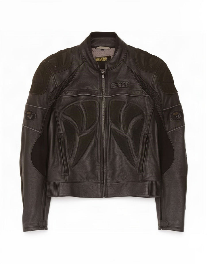 Jaqueta masculina Streetfighter de couro Racer IT 48 médio preto