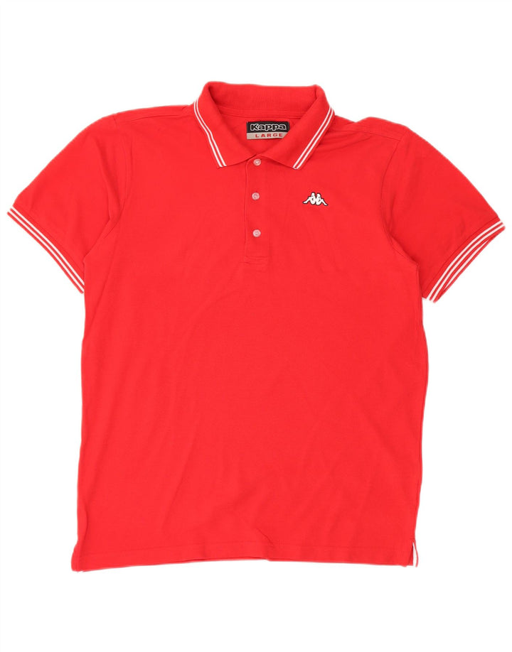 Camisa polo masculina Kappa grande algodão vermelho