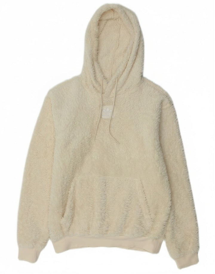 Adidas Mens Hooded Fleece Jumper XS Bege Poliéster