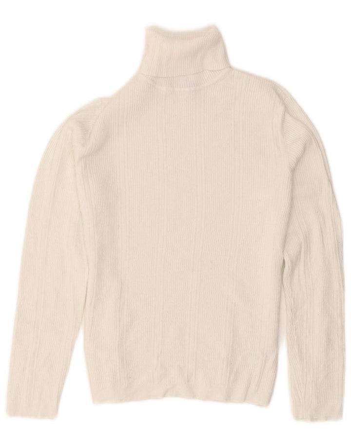 Suéter feminino Marks & Spencer com gola redonda e viscose branca média Reino Unido 12