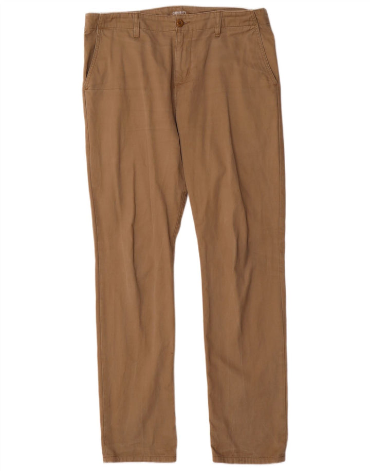 Calça Chino Masculina Slim CARHARTT W34 L32 Algodão Bege