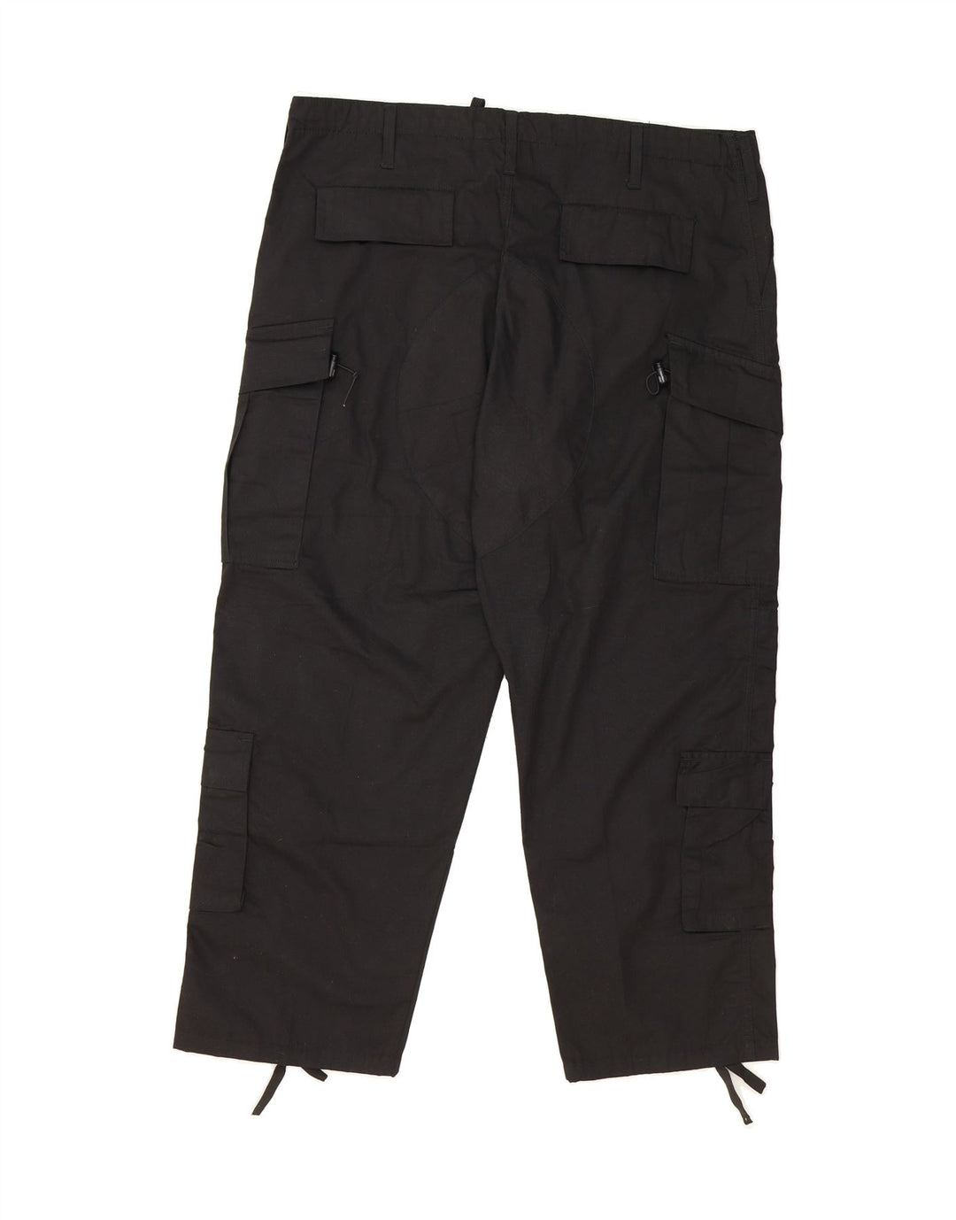 VINTAGE Mens Straight Cargo Trousers XL W43 L29 Black Cotton Vintage Vintage and Second-Hand Vintage from Messina Hembry 