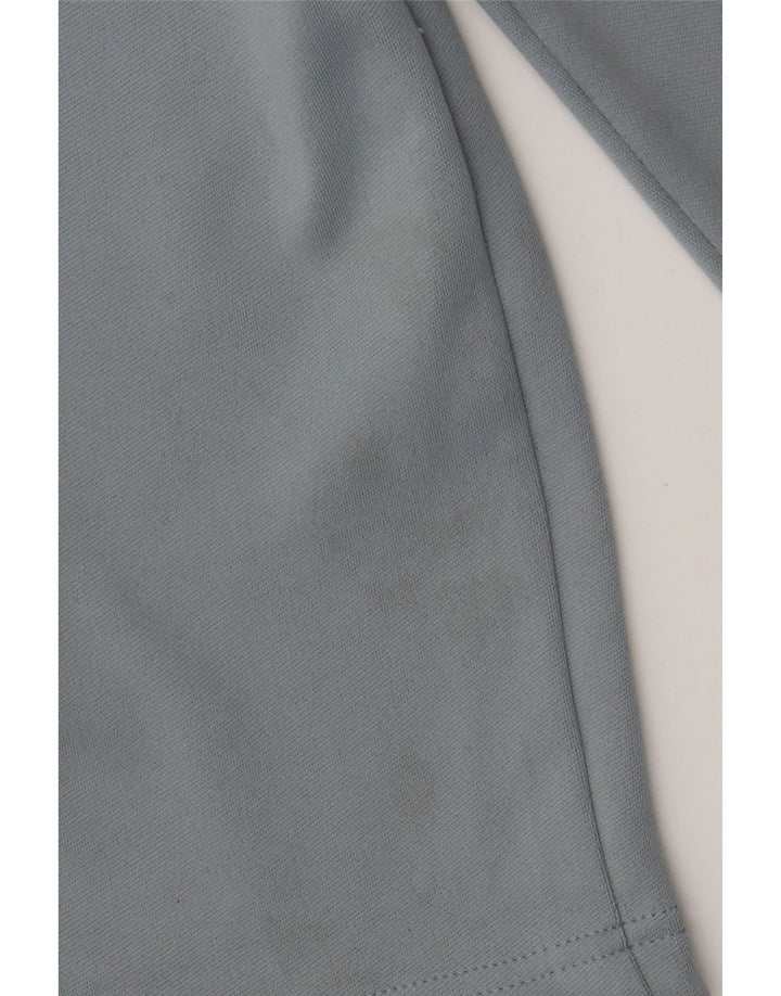 Top masculino Nike Dri Fit com zíper e manga comprida grande bloco colorido azul poliéster