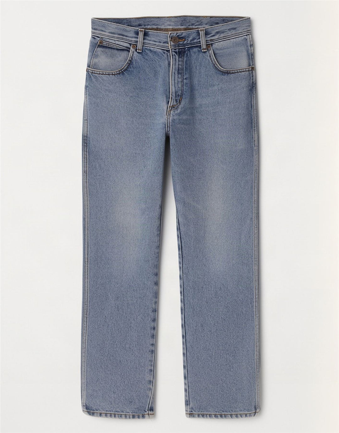 Wrangler Mens Regular Fit Jeans Reta W32 L30 Azul Algodão