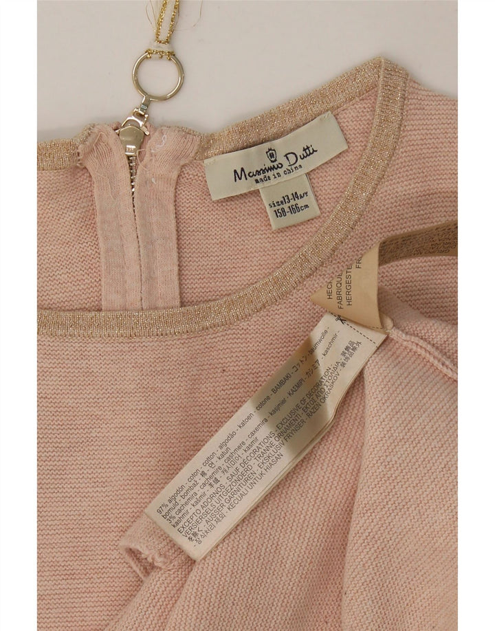 MASSIMO DUTTI Girls Cardigan Sweater 13-14 Years Pink Cotton Vintage Massimo Dutti and Second-Hand Massimo Dutti from Messina Hembry 