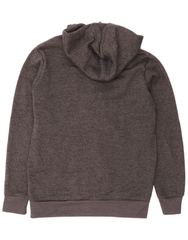 Suéter masculino com capuz e zíper Mountain Warehouse poliéster manchado cinza grande