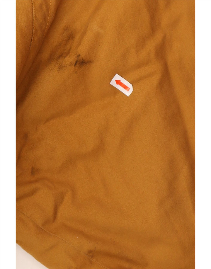 Jaqueta corta-vento feminina VINTAGE de grandes dimensões IT 42 algodão marrom médio