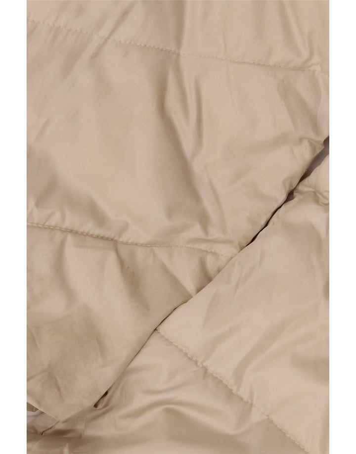 Casaco feminino acolchoado com capuz e capuz Marks & Spencer UK 14 Médio Off White