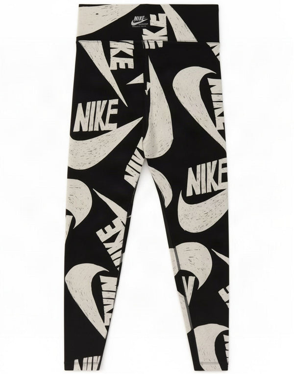 Leggings gráficos femininos Nike UK 6 XS algodão preto