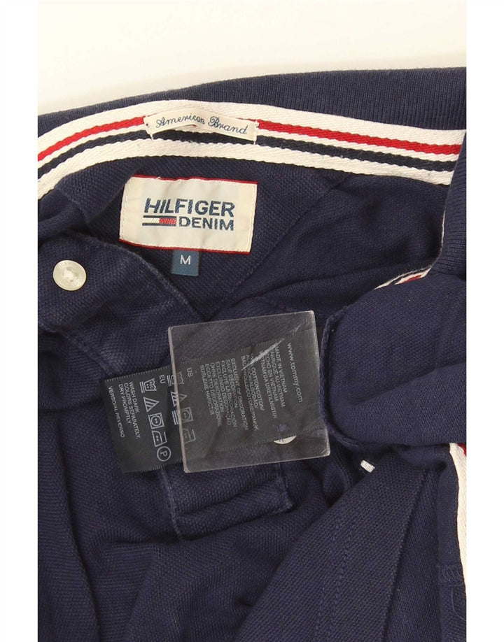Camisa polo masculina Tommy Hilfiger média algodão azul marinho
