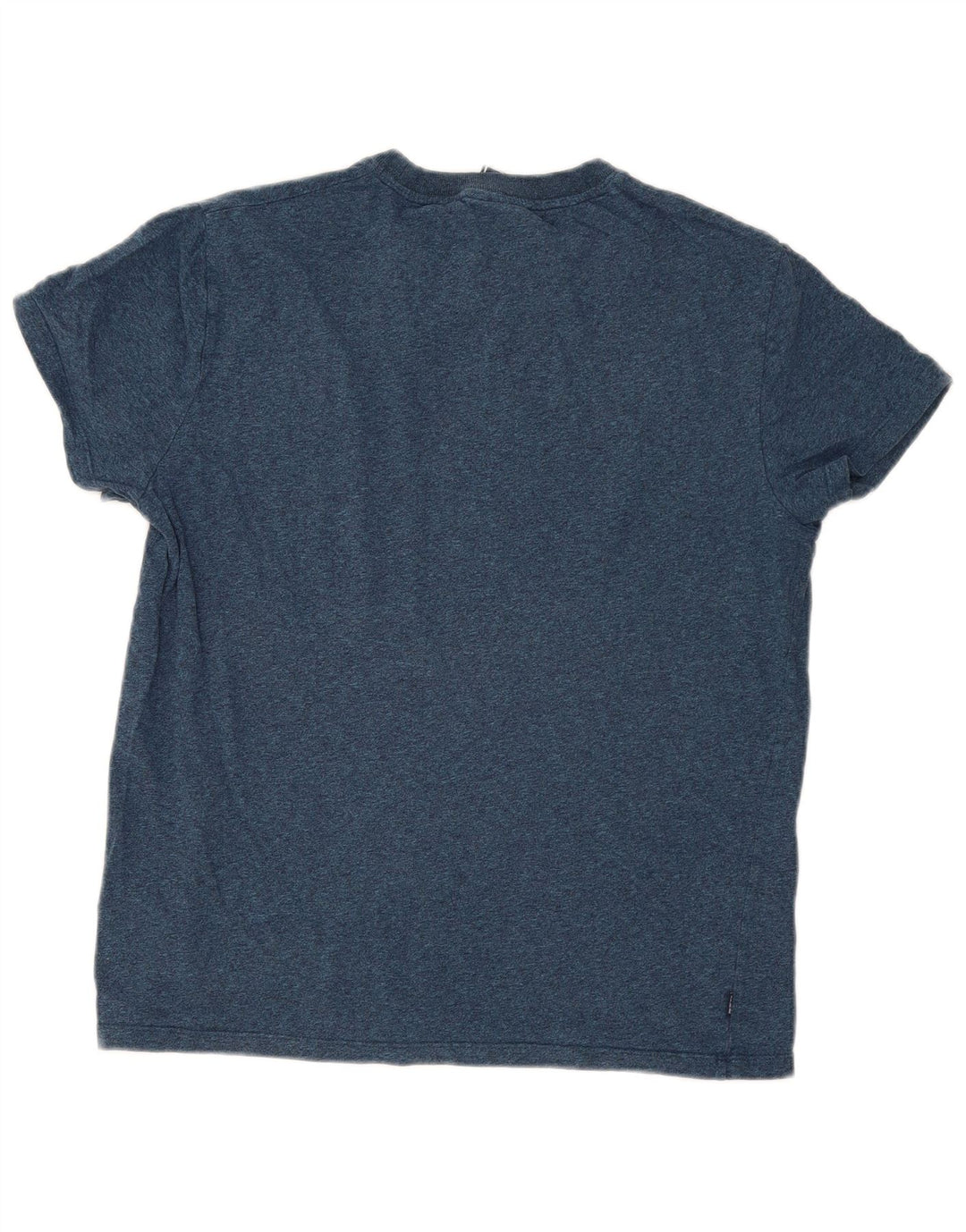 Camiseta masculina Superdry Top grande algodão manchado azul