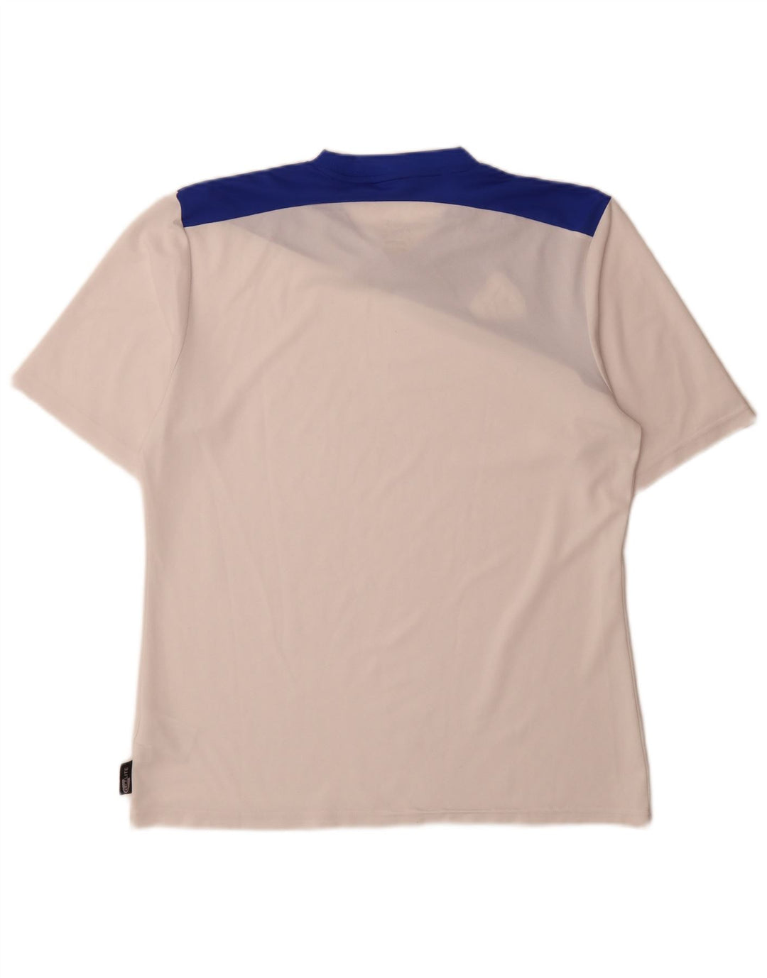 Adidas Mens Climalite Camiseta Top Médio Branco Colourblock Poliéster