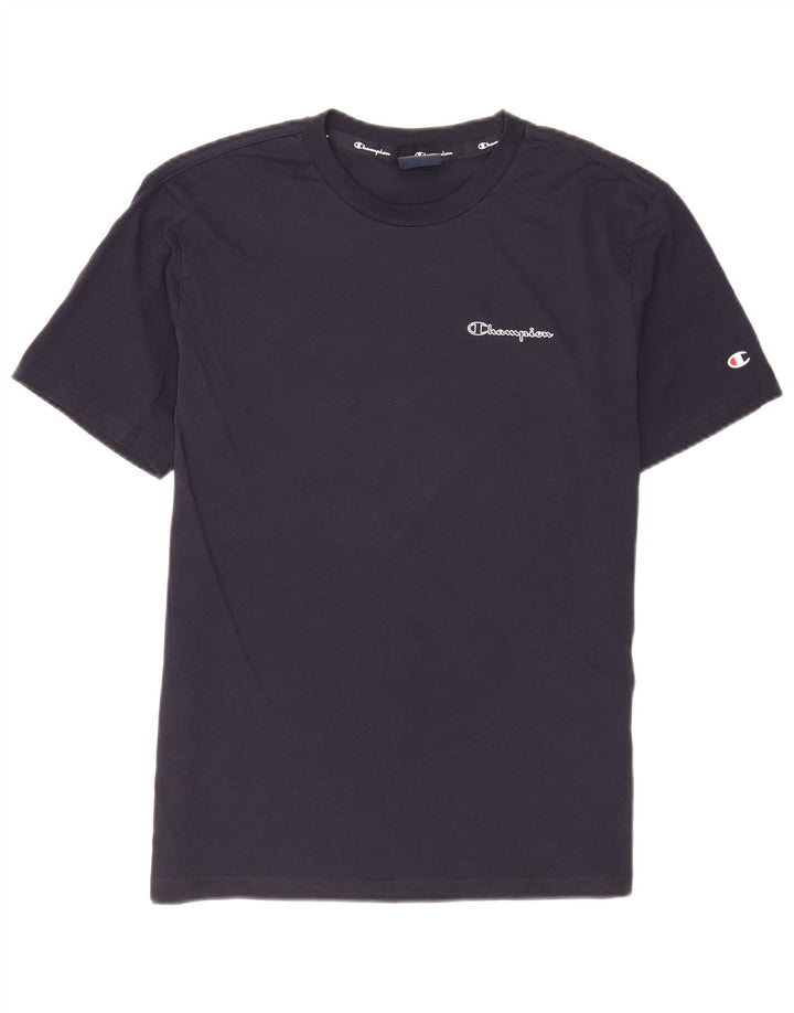 Camiseta masculina Champion pequena algodão azul marinho