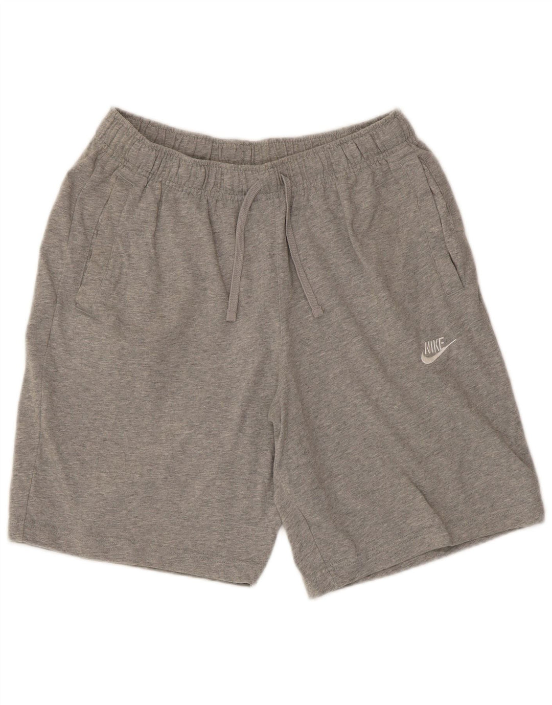 Shorts esportivos masculinos Nike médio cinza manchado de algodão