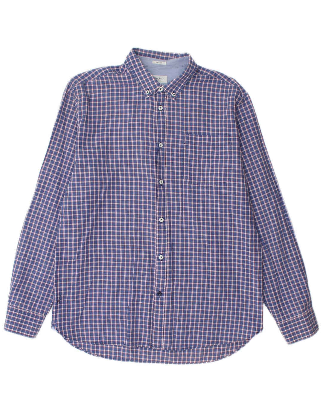 Camisa masculina PEPE JEANS XL algodão xadrez azul