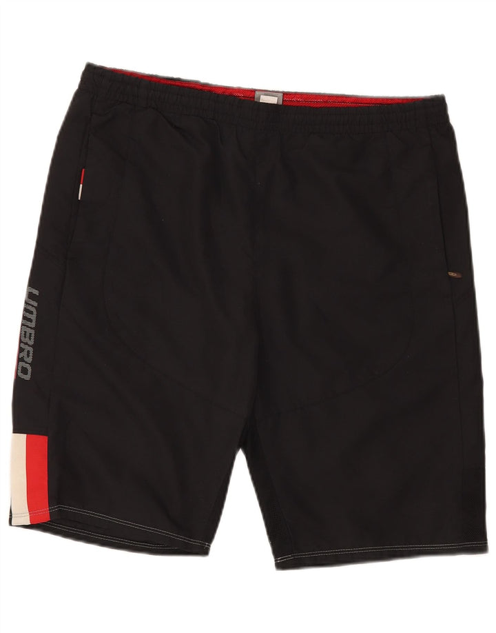 Shorts esportivos gráficos masculinos UMBRO médio bloco colorido preto