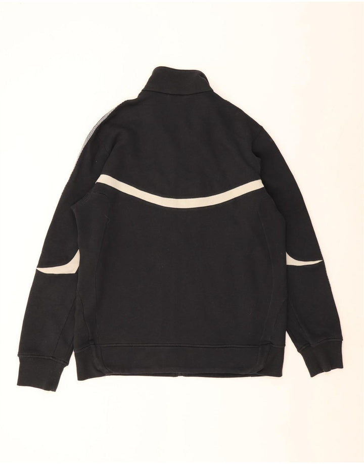 ADIDAS Mens Treino Top Jaqueta Grande Algodão Colorblock Preto