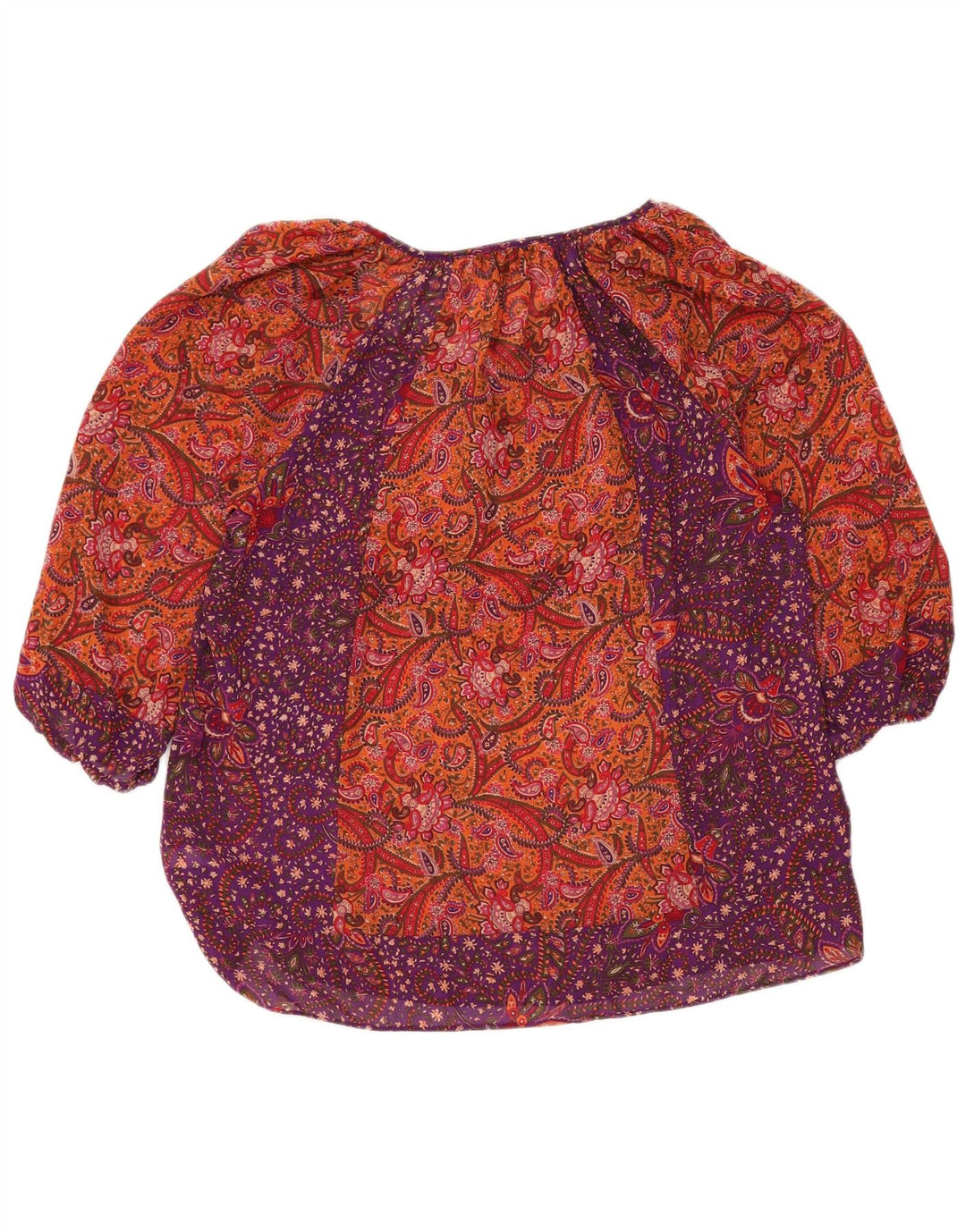 Blusa feminina manga 3/4 CHAPS UK 16 grande paisley multicolorido