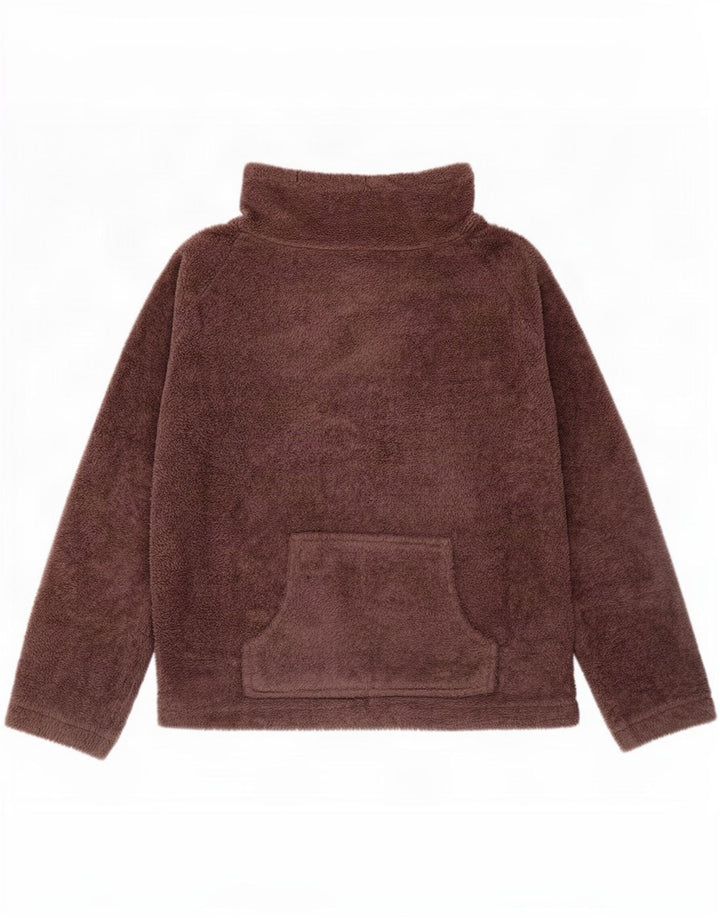 Suéter de lã feminino Marks & Spencer Reino Unido 16/18 grande poliéster marrom