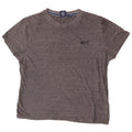 Camiseta masculina Superdry Top XL algodão manchado cinza