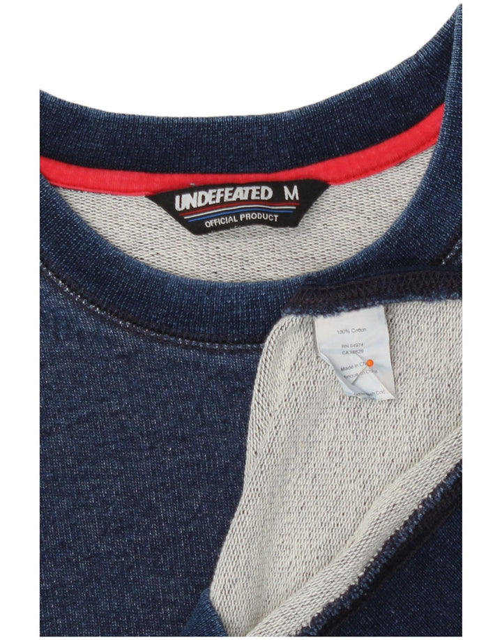 Moletom gráfico masculino invicto jumper médio algodão azul marinho