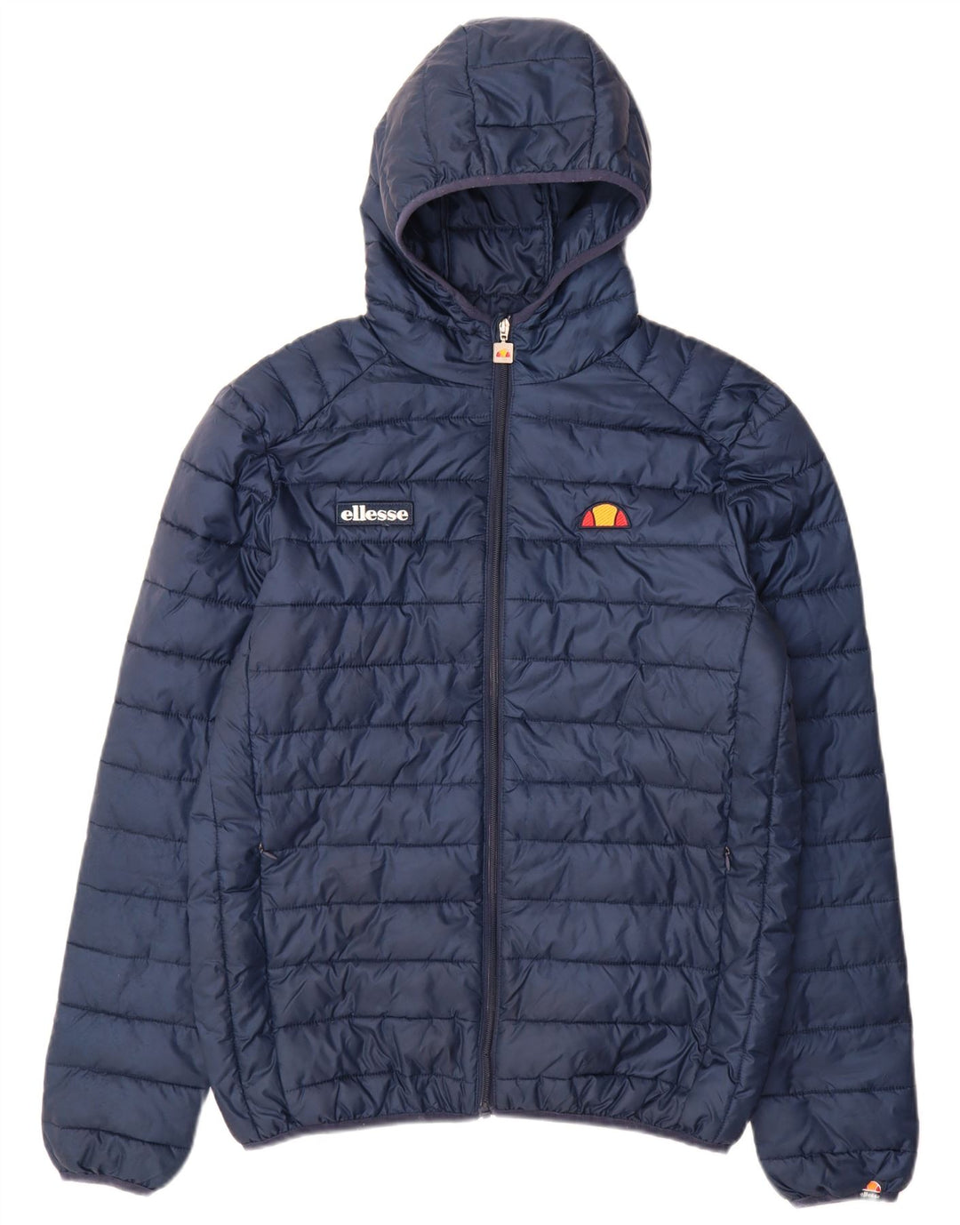 Jaqueta masculina acolchoada com capuz Ellesse UK 38 poliéster azul marinho médio