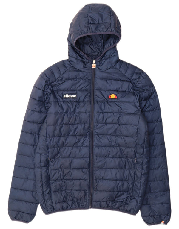 Jaqueta masculina acolchoada com capuz Ellesse UK 38 poliéster azul marinho médio