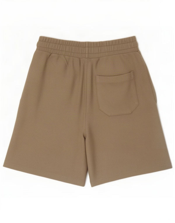 Zara Mens Sport Shorts Pequeno Algodão Bege