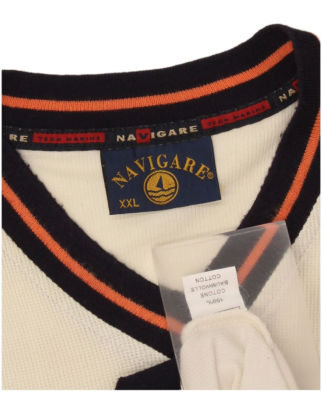 Camiseta masculina Navigare Top 2XL algodão branco