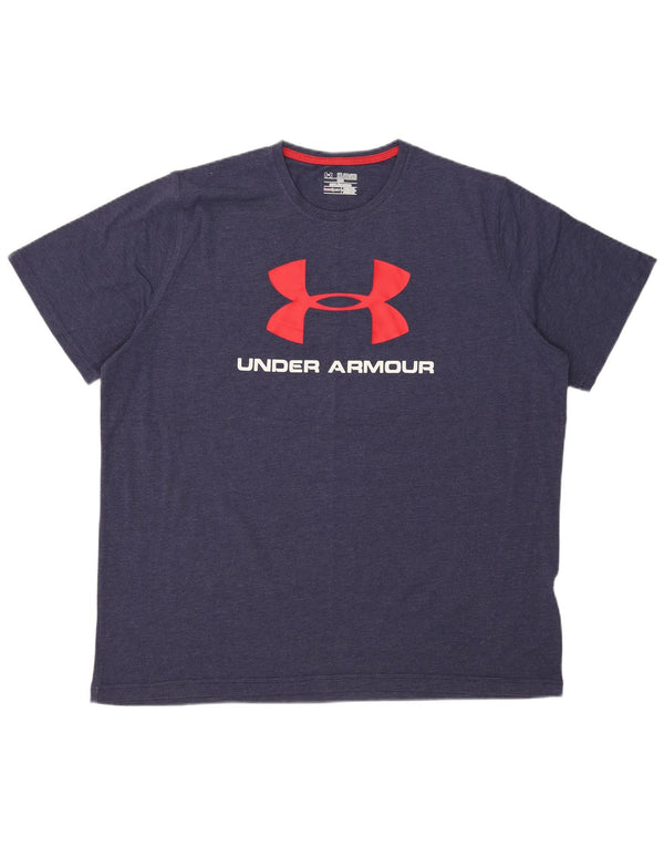 Camiseta masculina Under Armour Heat Gear Graphic Top 2XL Azul marinho