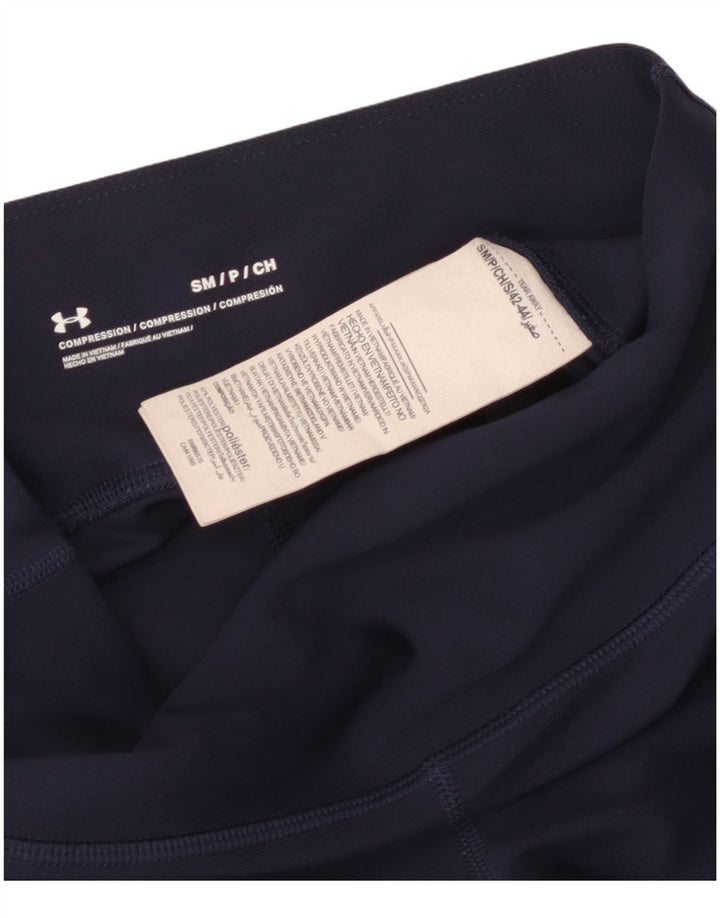 Under Armour Womens Leggings UK 8 Pequeno Poliéster Azul Marinho