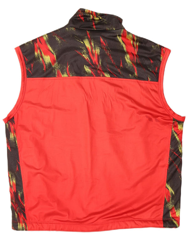 Jaqueta masculina sem mangas BRIKO XL em poliéster colorblock vermelho