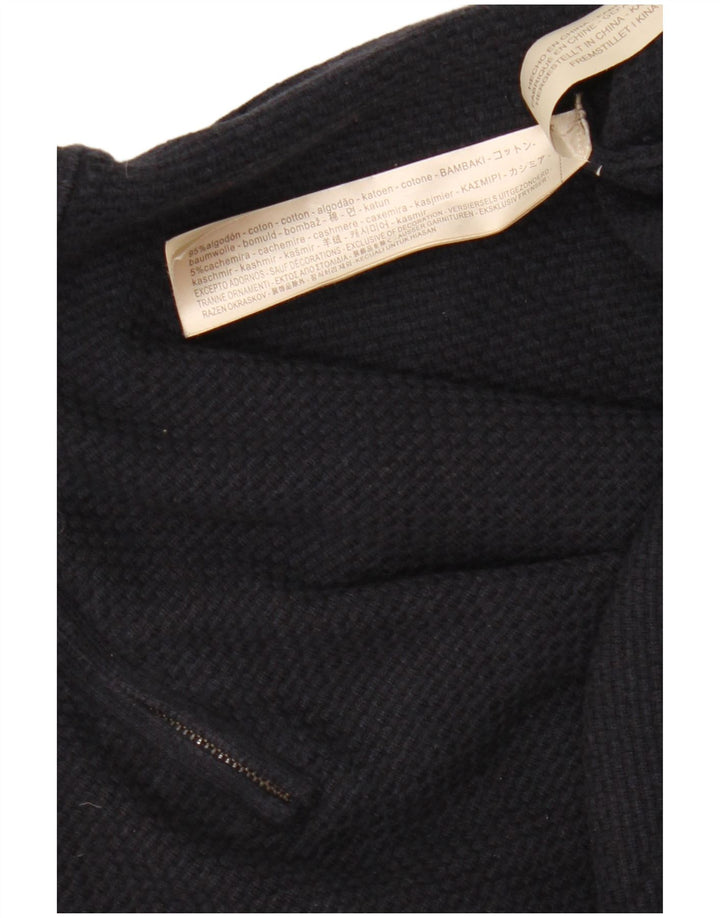 Suéter masculino MASSIMO DUTTI com zíper e gola 2XL algodão azul marinho