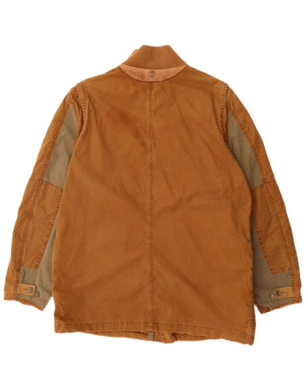Jaqueta utilitária masculina Timberland Regular Fit UK 42 XL marrom colorblock militar