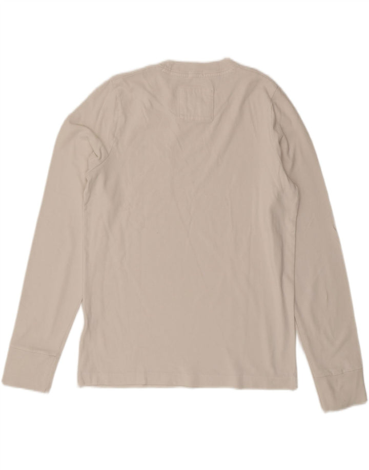 Abercrombie & Fitch Mens Muscle Top Manga Longa Médio Branco